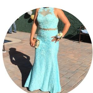 Prom dress, Aspeed Design ,size L, color baby blue